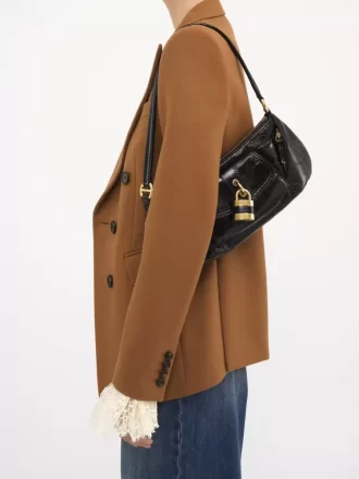 クロコ調レザーの99ショルダーバッグ