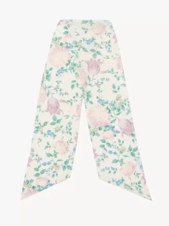 Chloé Peonies ワイド バンドゥ スカーフ（シルク シャルムーズ）