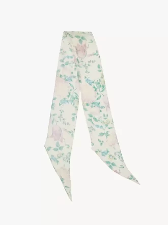 Chloé Peonies バンドー スカーフ（シルク シャルムーズ）