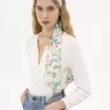 Chloé Peonies ワイド バンドゥ スカーフ(シルク シャルムーズ) Chloé Peonies ワイド バンドゥ スカーフ(シルク シャルムーズ)