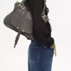 光沢のあるレザーのMarcieバッグ