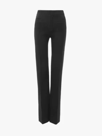 柔らかいキャバリーコットンのテーラードパンツ