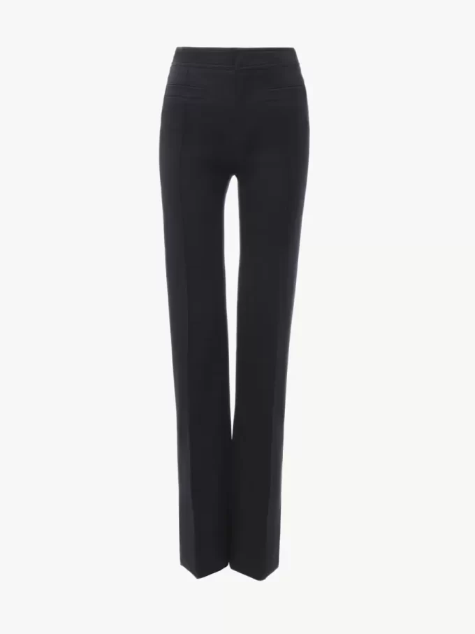 ウールギャバジンのテーラードパンツ