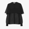 シルクジョーゼットのケープブラウス シルクジョーゼットのケープブラウス