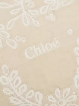 ウールとシルクの英国刺繍の長方形ストール