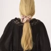クロエのペイズリー柄シルクツイルヘアシュシュ