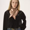 クロエのペイズリー柄シルクツイルスクエアスカーフ クロエのペイズリー柄シルクツイルスクエアスカーフ