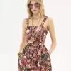 クレープ・ド・シンのクロップド丈フロントタイタンクトップ クレープ・ド・シンのクロップド丈フロントタイタンクトップ