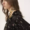 シルクシャルムーズのマキシギャザーフリルトップ シルクシャルムーズのマキシギャザーフリルトップ