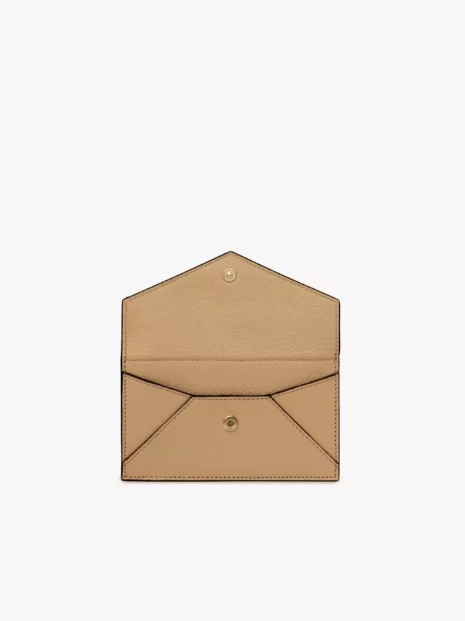 グレインレザーのカードスロット付き小型エンベロープ財布
