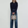 リネンのスモール ウッディ トートバッグ