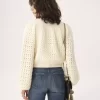 ウール＆カシミアニットのラウンドネックカーディガン