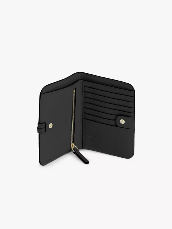 グレインレザーのアルファベット二つ折り財布