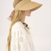 クロエのラフィア製バイザー