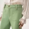 コットンキャンバスのフレアパンツ コットンキャンバスのフレアパンツ