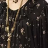 シルクシャルムーズのマキシギャザーフリルトップ シルクシャルムーズのマキシギャザーフリルトップ