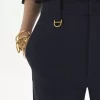 ストレッチウールのボーイッシュなテーラードパンツ