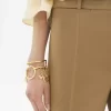 ウールグレイン・ド・プードルのフレアテーラードパンツ
