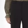 ウールグレイン・ド・プードルのフレアテーラードパンツ