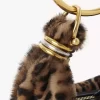 ヒョウ柄シアリングのミニブレスレットホーボーバッグ