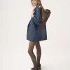 レザーのシングルブレストコート