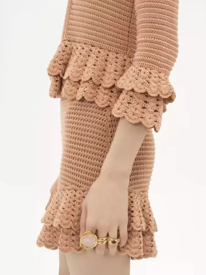 クロシェ編みのフリルミニショーツ クロシェ編みのフリルミニショーツ