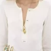 コットンジャージーのヘンリーシャツ