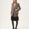 クレープ・ド・シンのフリル付きティアードショートパンツ クレープ・ド・シンのフリル付きティアードショートパンツ