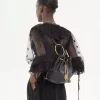 グレインレザーのスモールブレスレットバックパック