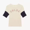 フレイムコットンウールのフィットロゴTシャツ