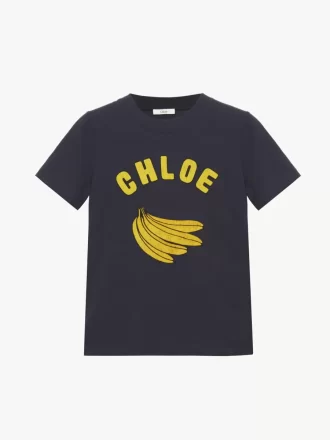 コットンジャージーのベビーフィットロゴTシャツ