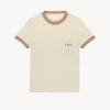 コットンジャージーのクルーネックロゴTシャツ