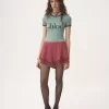 コットン混ジャージー素材のフィットロゴTシャツ