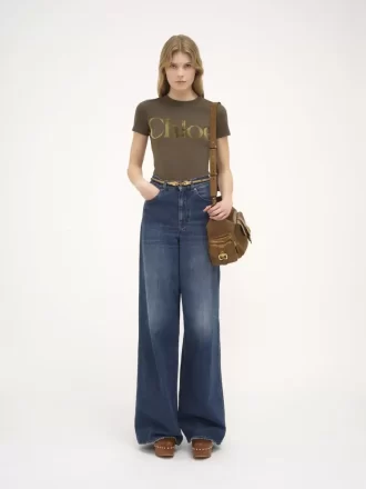 コットンジャージーのフィットTシャツ
