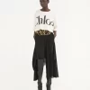 コットンジャージーのクロップド丈ボックスロゴTシャツ
