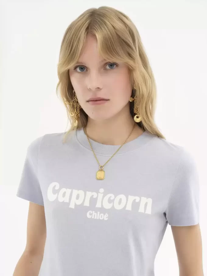 コットンジャージーのベビーフィット山羊座Tシャツ コットンジャージーのベビーフィット山羊座Tシャツ