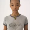 コットンジャージーのベビーフィットロゴTシャツ