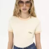 コットンジャージーのクルーネックロゴTシャツ